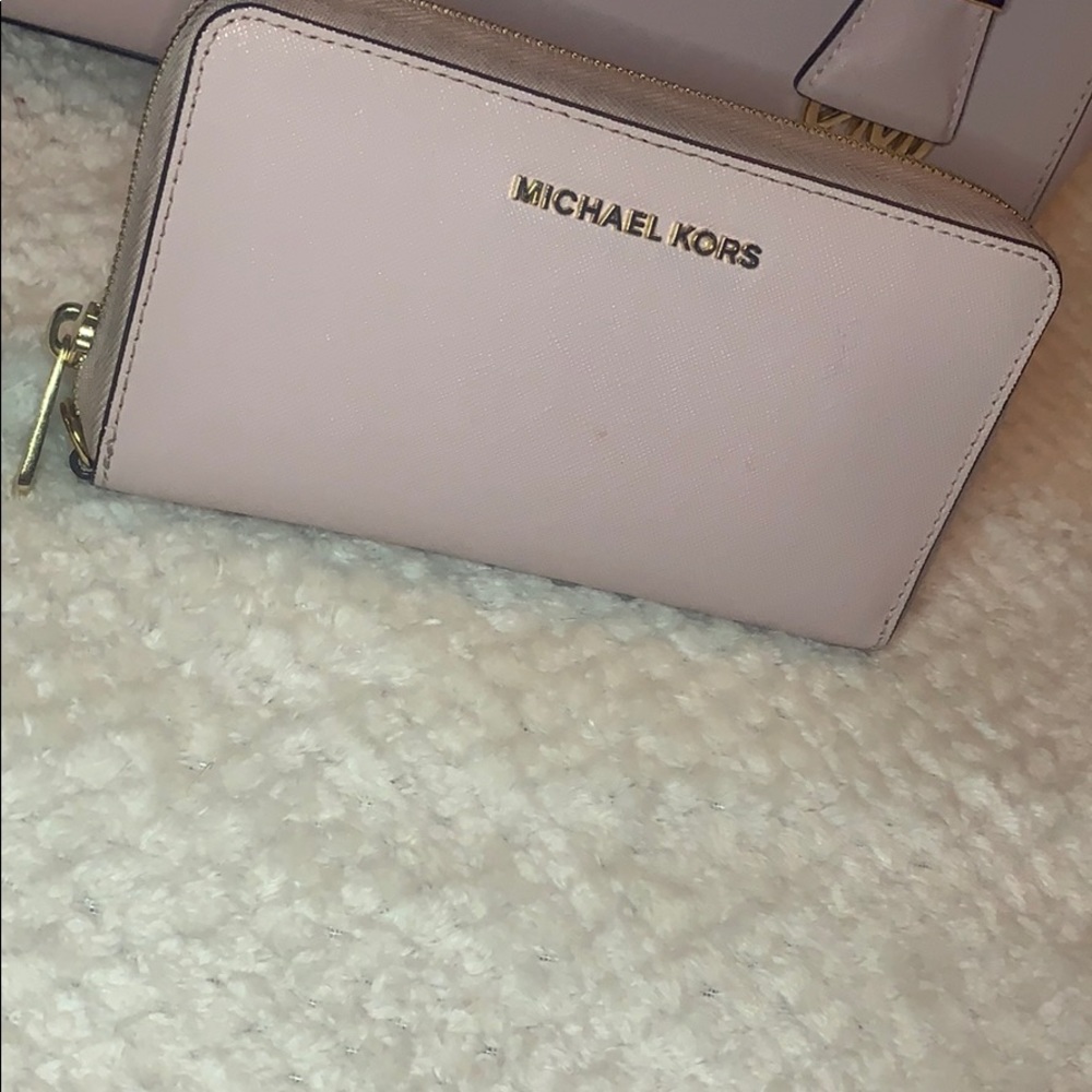 Baby pink Michael Kors wallet